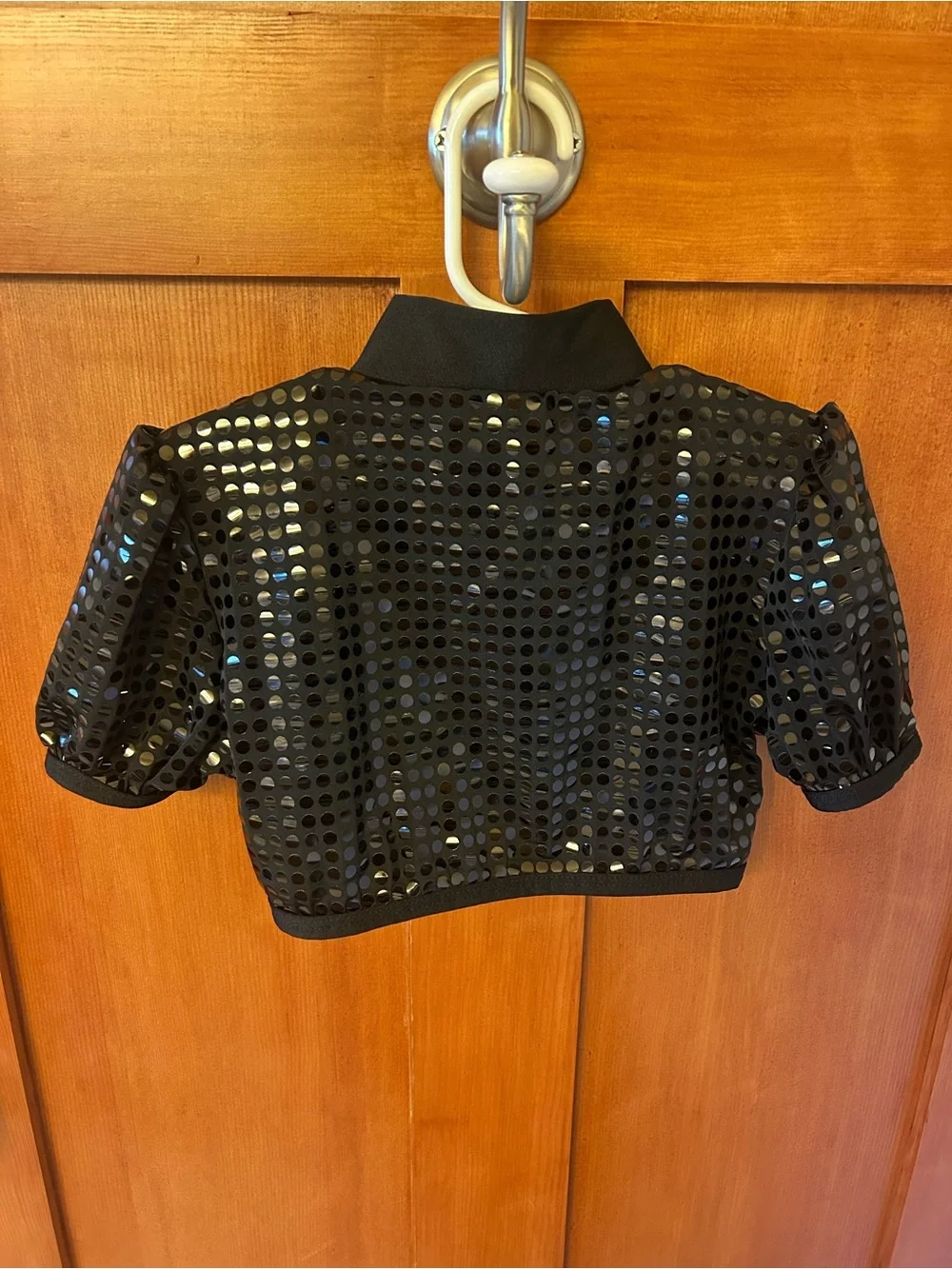 Black Sequin Shrug Jacket for Kids Dance Costume
